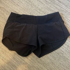 Black Lululemon Speed Up Shorts